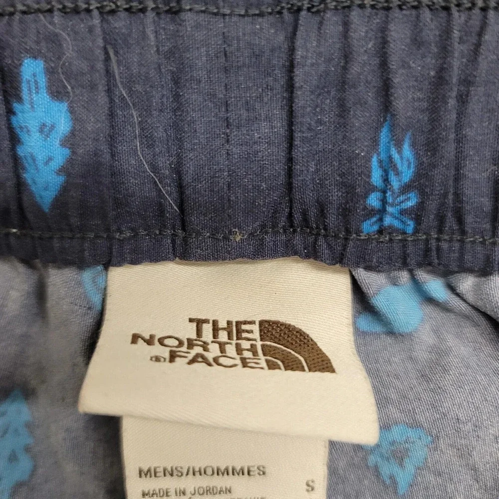 The North Face Shorts Mens Small Blue Outdoors All‎ Over Print Belted Stretch